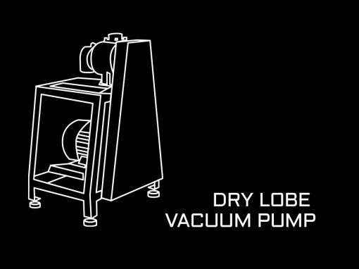 Dry lobe vacuum pump