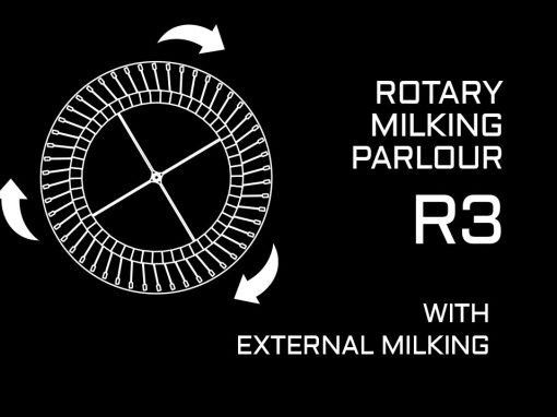 R3 Rotary milking parlour with external milking