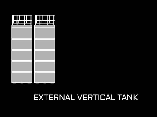 External vertical tank